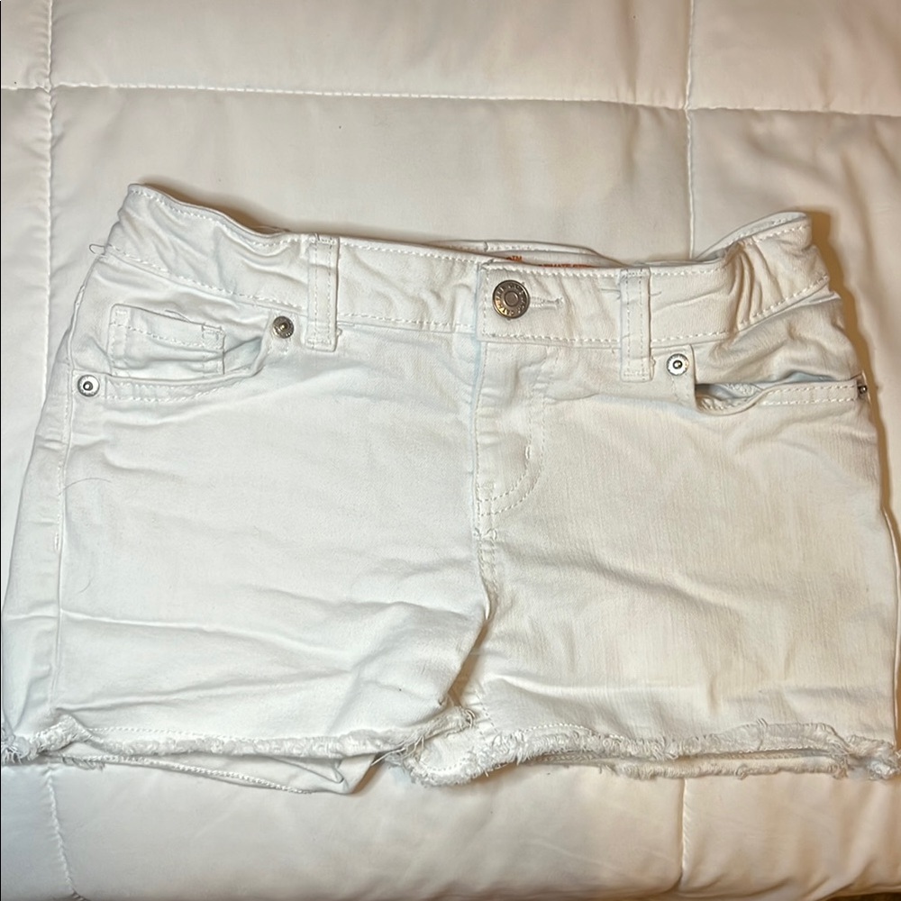 Cat & Jack White Shorts with Relaxed Fit and Textured Fabric